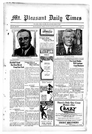 Mt. Pleasant Daily Times (Mount Pleasant, Tex.), Vol. 13, No. 284, Ed. 1 Saturday, March 4, 1933
