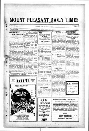 Mount Pleasant Daily Times (Mount Pleasant, Tex.), Vol. 12, No. 77, Ed. 1 Monday, June 16, 1930
