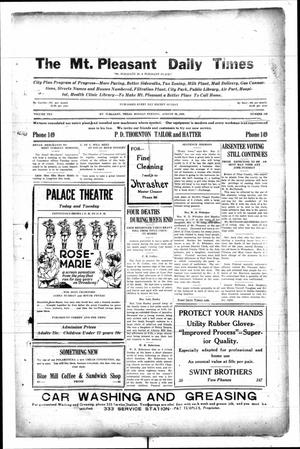 Mount Pleasant Daily Times (Mount Pleasant, Tex.), Vol. 10, No. 159, Ed. 1 Monday, August 20, 1928