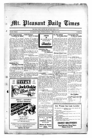 Mt. Pleasant Daily Times (Mount Pleasant, Tex.), Vol. 12, No. 284, Ed. 1 Thursday, February 26, 1931