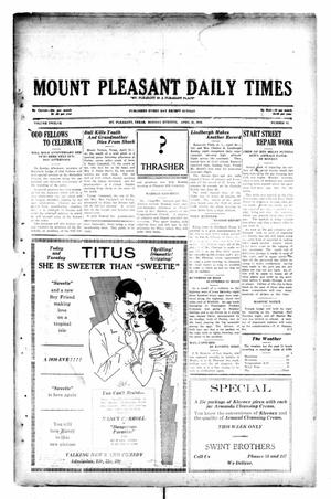 Mount Pleasant Daily Times (Mount Pleasant, Tex.), Vol. 12, No. 32, Ed. 1 Monday, April 21, 1930