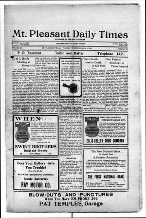 Mt. Pleasant Daily Times (Mount Pleasant, Tex.), Vol. 6, No. 357, Ed. 1 Thursday, March 5, 1925