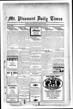 Mt. Pleasant Daily Times (Mount Pleasant, Tex.), Vol. 12, No. 199, Ed. 1 Tuesday, November 3, 1931