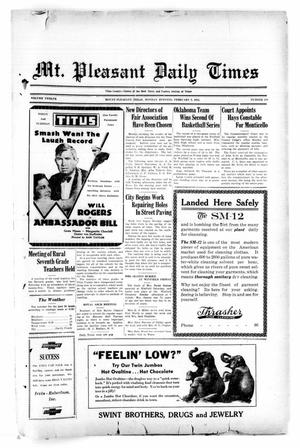 Mt. Pleasant Daily Times (Mount Pleasant, Tex.), Vol. 12, No. 278, Ed. 1 Monday, February 8, 1932