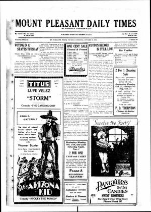 Mount Pleasant Daily Times (Mount Pleasant, Tex.), Vol. 12, No. 190, Ed. 1 Thursday, October 30, 1930