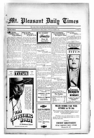 Mt. Pleasant Daily Times (Mount Pleasant, Tex.), Vol. 12, No. 173, Ed. 1 Friday, October 2, 1931