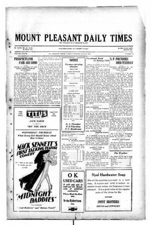 Mount Pleasant Daily Times (Mount Pleasant, Tex.), Vol. 12, No. 72, Ed. 1 Tuesday, June 10, 1930