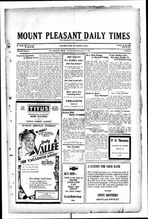 Mount Pleasant Daily Times (Mount Pleasant, Tex.), Vol. 12, No. 53, Ed. 1 Saturday, May 17, 1930