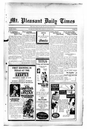 Mt. Pleasant Daily Times (Mount Pleasant, Tex.), Vol. 12, No. 262, Ed. 1 Friday, January 30, 1931