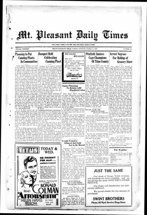 Mt. Pleasant Daily Times (Mount Pleasant, Tex.), Vol. 13, No. 291, Ed. 1 Tuesday, March 14, 1933