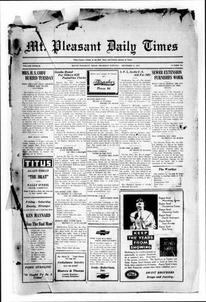 Mt. Pleasant Daily Times (Mount Pleasant, Tex.), Vol. 12, No. 244, Ed. 1 Thursday, December 31, 1931