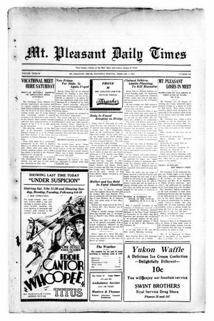 Mt. Pleasant Daily Times (Mount Pleasant, Tex.), Vol. 12, No. 268, Ed. 1 Saturday, February 7, 1931