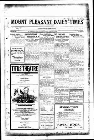 Mount Pleasant Daily Times (Mount Pleasant, Tex.), Vol. 10, No. 302, Ed. 1 Saturday, February 2, 1929