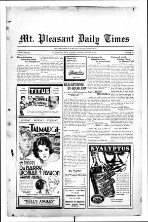 Mt. Pleasant Daily Times (Mount Pleasant, Tex.), Vol. 12, No. 245, Ed. 1 Saturday, January 10, 1931