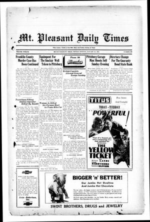 Mt. Pleasant Daily Times (Mount Pleasant, Tex.), Vol. 12, No. 266, Ed. 1 Monday, January 25, 1932