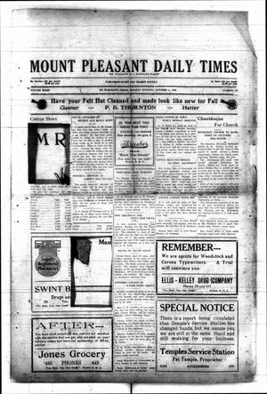 Primary view of object titled 'Mount Pleasant Daily Times (Mount Pleasant, Tex.), Vol. 8, No. 178, Ed. 1 Monday, October 4, 1926'.