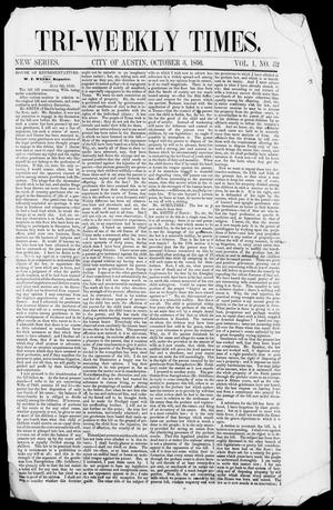 Tri-Weekly State Times (Austin, Tex.), Vol. 1, No. 32, Ed. 1, Friday, October 3, 1856