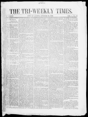Primary view of object titled 'The Tri-Weekly Times. (Austin, Tex.), Vol. 1, No. 41, Ed. 1, Friday, October 24, 1856'.