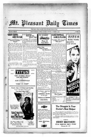 Mt. Pleasant Daily Times (Mount Pleasant, Tex.), Vol. 12, No. 186, Ed. 1 Saturday, October 17, 1931