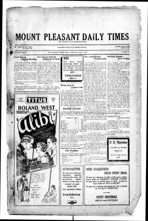 Mount Pleasant Daily Times (Mount Pleasant, Tex.), Vol. 12, No. 87, Ed. 1 Friday, June 27, 1930