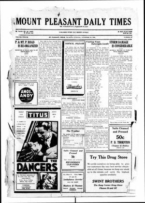 Mount Pleasant Daily Times (Mount Pleasant, Tex.), Vol. 12, No. 207, Ed. 1 Thursday, November 20, 1930