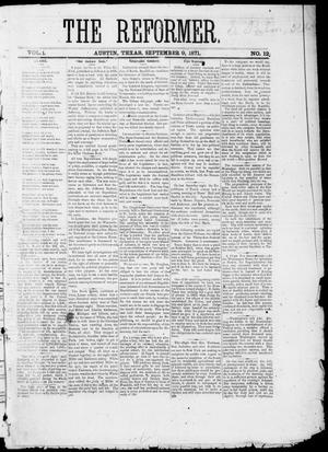 The Reformer (Austin, Tex.), Vol. 1, No. 12, Ed. 1, Saturday, September 9, 1871