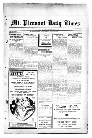 Mt. Pleasant Daily Times (Mount Pleasant, Tex.), Vol. 12, No. 265, Ed. 1 Tuesday, February 3, 1931