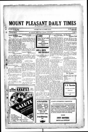 Mount Pleasant Daily Times (Mount Pleasant, Tex.), Vol. 12, No. 81, Ed. 1 Friday, June 20, 1930