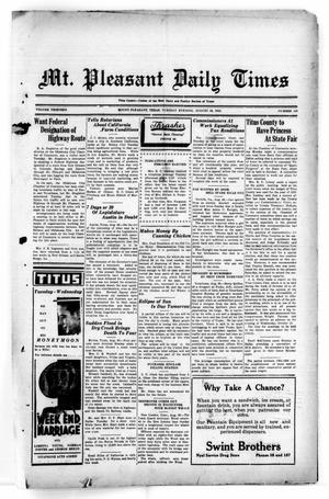 Mt. Pleasant Daily Times (Mount Pleasant, Tex.), Vol. 13, No. 130, Ed. 1 Tuesday, August 30, 1932