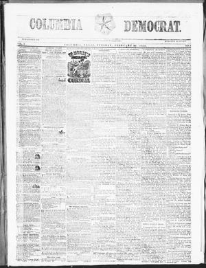 Primary view of object titled 'Columbia Democrat (Columbia, Tex.), Vol. 3, No. 2, Ed. 1, Tuesday, February 20, 1855'.