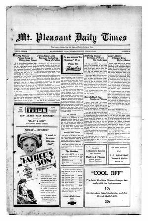 Mt. Pleasant Daily Times (Mount Pleasant, Tex.), Vol. 12, No. 129, Ed. 1 Thursday, August 13, 1931