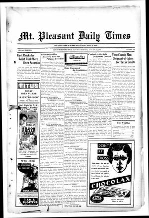 Mt. Pleasant Daily Times (Mount Pleasant, Tex.), Vol. 13, No. 242, Ed. 1 Saturday, January 14, 1933