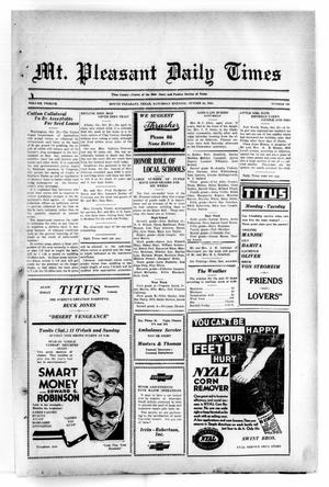 Mt. Pleasant Daily Times (Mount Pleasant, Tex.), Vol. 12, No. 191, Ed. 1 Saturday, October 24, 1931