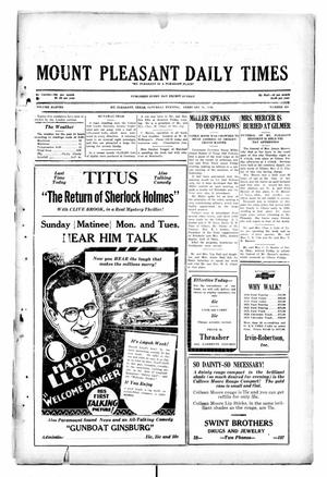 Mount Pleasant Daily Times (Mount Pleasant, Tex.), Vol. 11, No. 283, Ed. 1 Saturday, February 15, 1930
