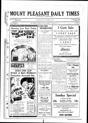 Mount Pleasant Daily Times (Mount Pleasant, Tex.), Vol. 12, No. 186, Ed. 1 Saturday, October 25, 1930