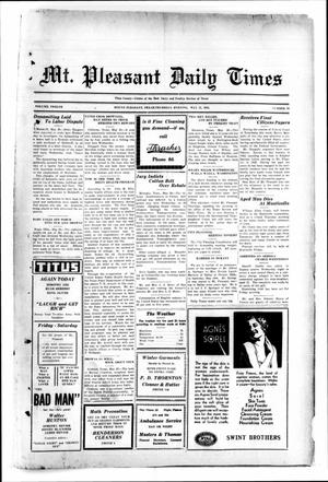 Mt. Pleasant Daily Times (Mount Pleasant, Tex.), Vol. 12, No. 58, Ed. 1 Thursday, May 21, 1931