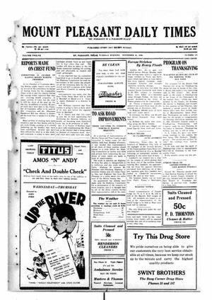 Mount Pleasant Daily Times (Mount Pleasant, Tex.), Vol. 12, No. 211, Ed. 1 Tuesday, November 25, 1930