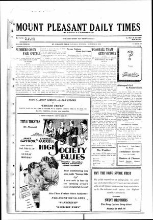 Mount Pleasant Daily Times (Mount Pleasant, Tex.), Vol. 12, No. 180, Ed. 1 Saturday, October 18, 1930