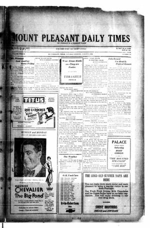 Mount Pleasant Daily Times (Mount Pleasant, Tex.), Vol. 12, No. 116, Ed. 1 Saturday, August 2, 1930