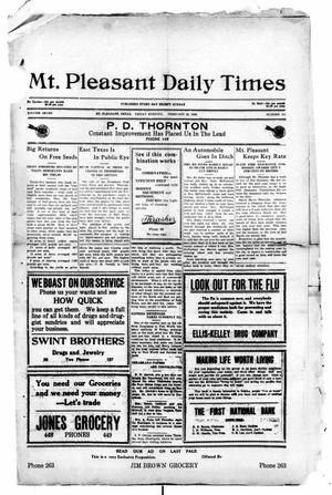 Primary view of object titled 'Mt. Pleasant Daily Times (Mount Pleasant, Tex.), Vol. 7, No. 291, Ed. 1 Friday, February 26, 1926'.