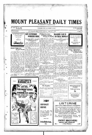 Mount Pleasant Daily Times (Mount Pleasant, Tex.), Vol. 11, No. 282, Ed. 1 Monday, February 3, 1930