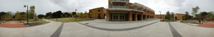 Primary view of object titled 'Panoramic image of the University Union on the University of North Texas campus in Denton, Texas.'.