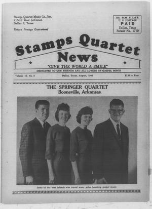 Stamps Quartet News (Dallas, Tex.), Vol. 16, No. 8, Ed. 1 Tuesday, August 1, 1961