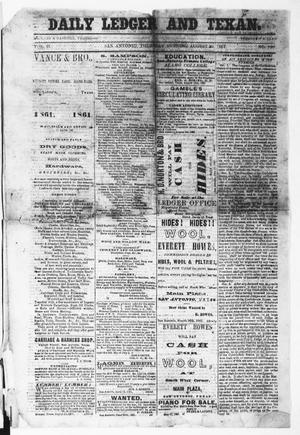 The Daily Ledger and Texan (San Antonio, Tex.), Vol. 2, No. 520, Ed. 1, Thursday, August 29, 1861