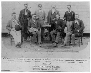Primary view of object titled 'Lilly Owl Club #134 1893'.