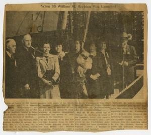 [Newspaper Clipping: When SS William M. Rayburn was Launched]