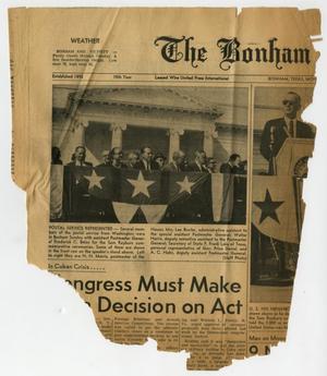 Primary view of object titled '[Newspaper Clipping: Postal Service Represented]'.
