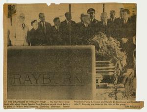 [Newspaper Clipping: Photograph of the Graveside Service at Willow Wild]