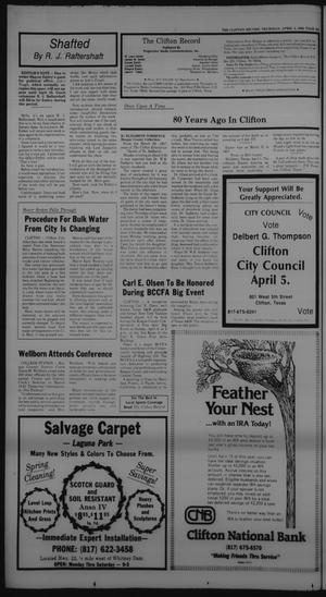 The Clifton Record (Clifton, Tex.), Vol. 91, No. 14, Ed. 1 Thursday, April 3, 1986