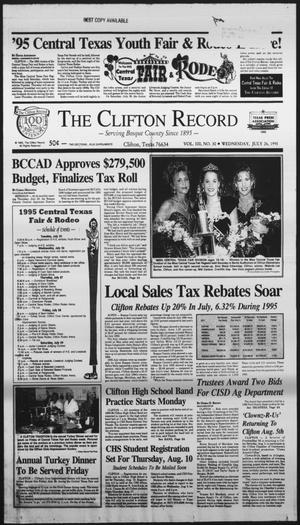 The Clifton Record (Clifton, Tex.), Vol. 100, No. 30, Ed. 1 Wednesday, July 26, 1995